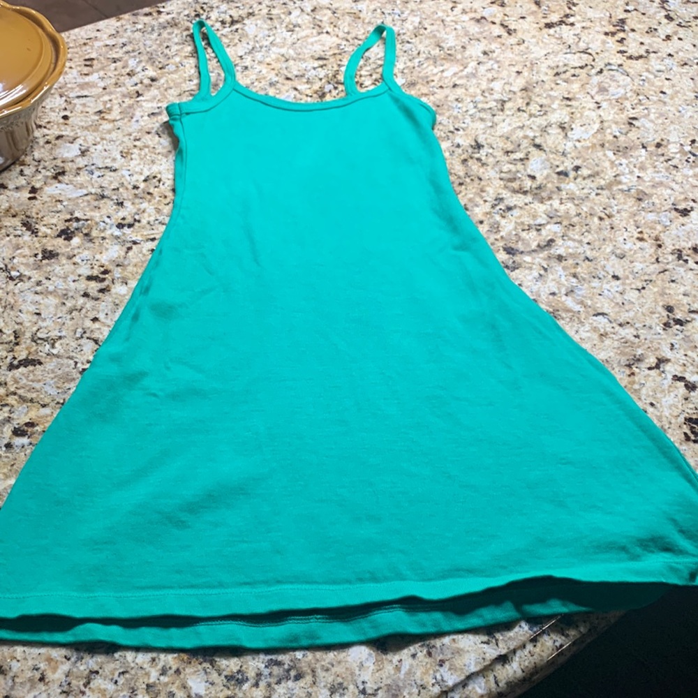 Los Angeles Apparel spaghetti strap heavy ribbed cotton dress summer basic